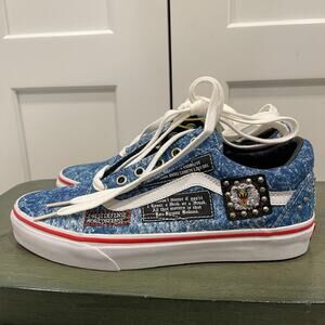 New Vans Cobra Kai X Old Skool "Eagle Fang Karate" Sneaker Blue Size 7.5